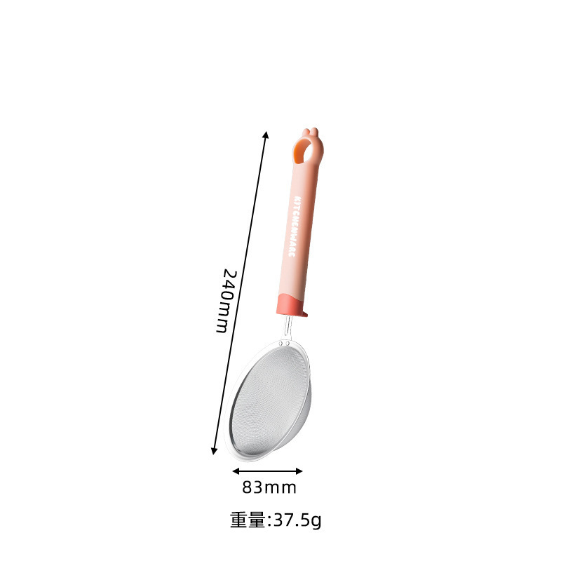 ステンレス鋼小麦粉ふるいキッチン家庭用ベーキングフィルター粉砂糖ふるいジュース豆乳 PP ハンドルスラグフィルター漏れ|undefined