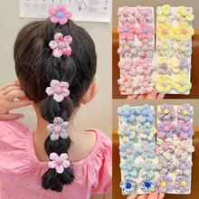 儿童皮筋宝宝发绳女童布艺花朵蝴蝶结不伤发饰可爱发圈扎马尾头饰