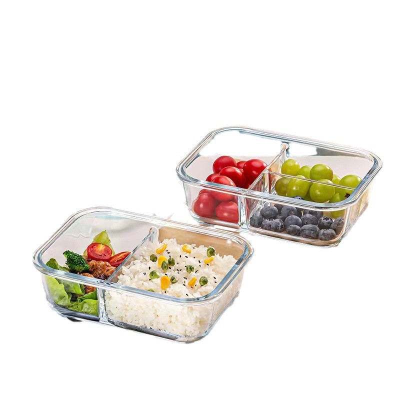 Al por mayor una caja de almuerzo de vidrio, tazón de preservación, microondas, tazón de calentamiento, caja de frutas, aislamiento térmico portátil