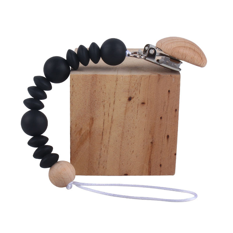 Bebé chupete de silicona pezón anti-gota cadena bebé juguete clip de chupete de haya suministros maternos e infantiles Amazon nuevo