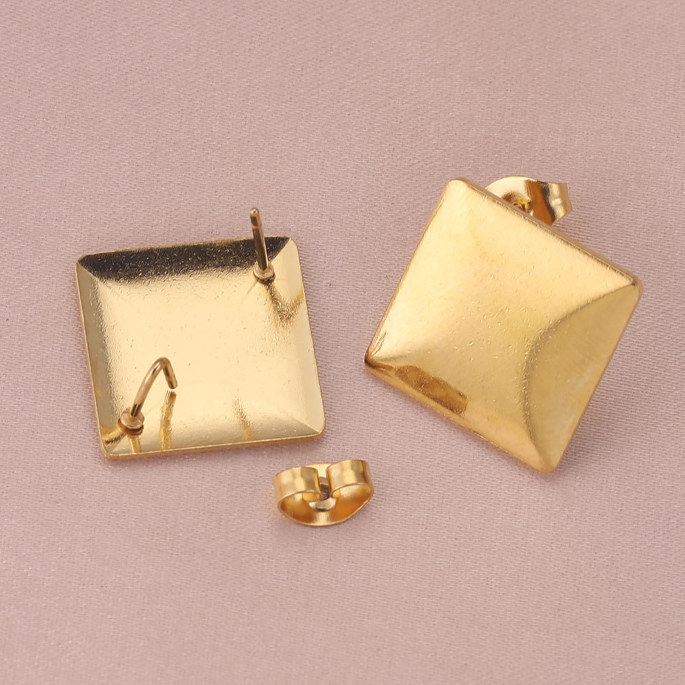 10 PCS/Package Metal Solid Color Ear Stud Accessories IG Style Simple Style display picture 5