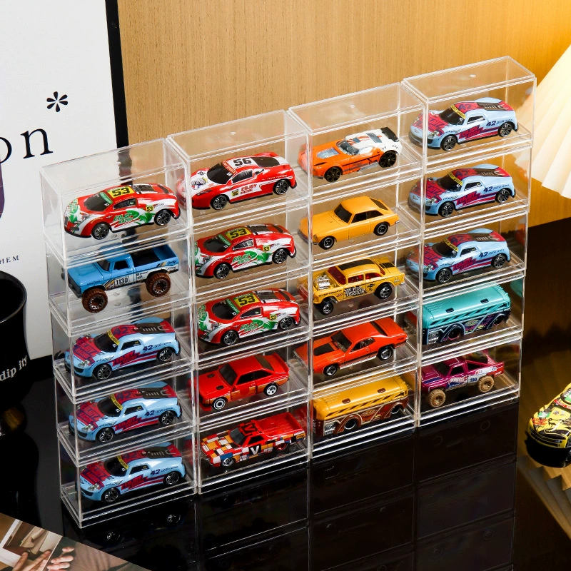 Живое колесо витрина прозрачная пылезащитная коробка может наложить коллекцию детского сплава модель автомобиля Domei Card Коробка для хранения
