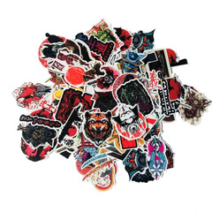 65 pieces of cartoon Japanese samurai retro suitcase travel luggage sticker notebook helmet sticker