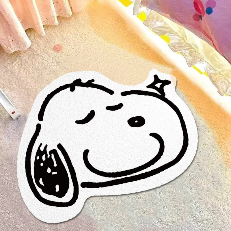 En stock de dibujos animados especial en forma de alfombra de piso de Cachemira Internet celebridad estilo lindo puerta decorativa estera Amazon Generación de pelo estera de mesa de té estera