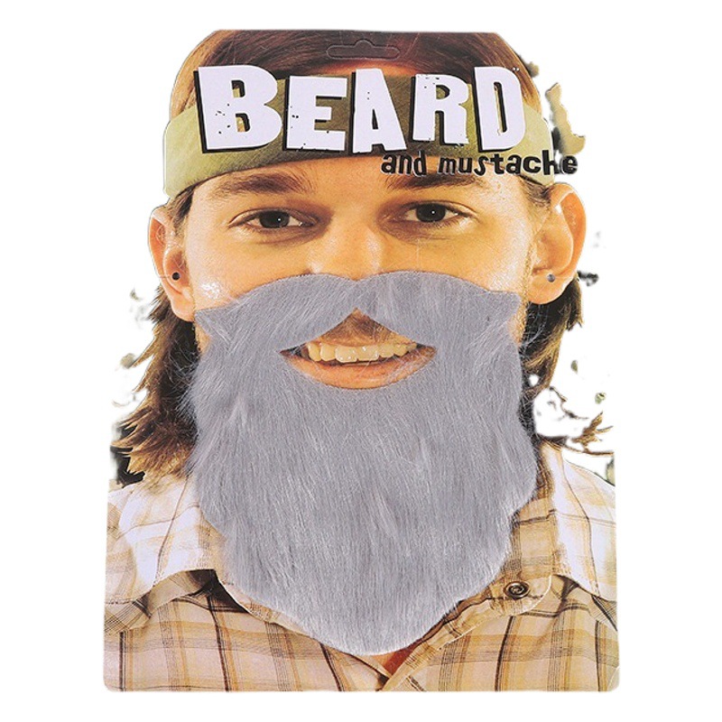 Barba Falsa Estilo Bigote para Disfraces de Tela para Fiestas de Disfraces y Eventos