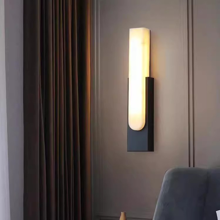 Moderno de lujo ligero, dormitorio creativo, lámpara de pared junto a la cama, sala de estar, pasillo, departamento de ventas, vestíbulo del hotel, lámpara de pared de mármol de imitación de alta calidad