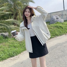 工装外套女2025年春秋韩版爆款女士连帽休闲女款小个子短款风衣