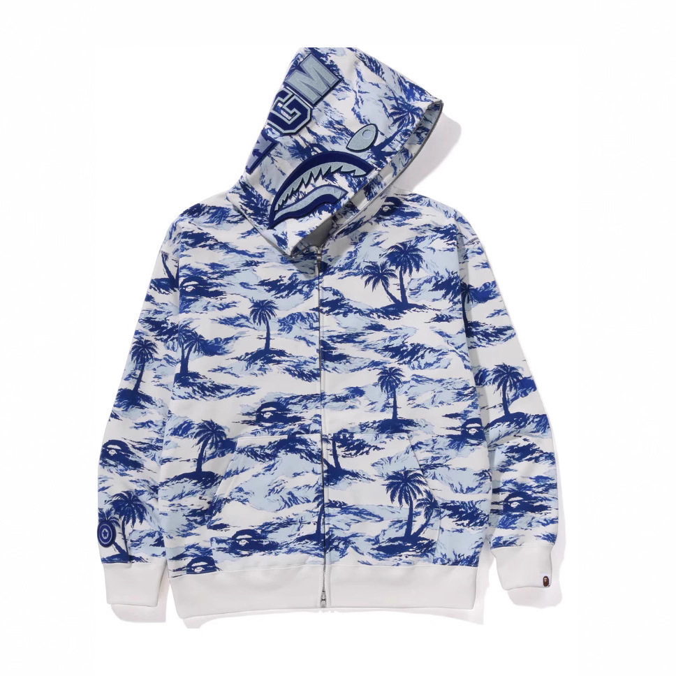 New European and American style spring 2023 trendy camouflage zip-up hoodie, loose fit, unisex.