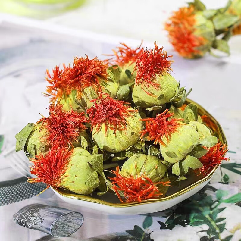 Tibetan Safflower Fruit Hong Hua Guo 500g Whole Dried Flowers for Herbal Tea and Infusions in use