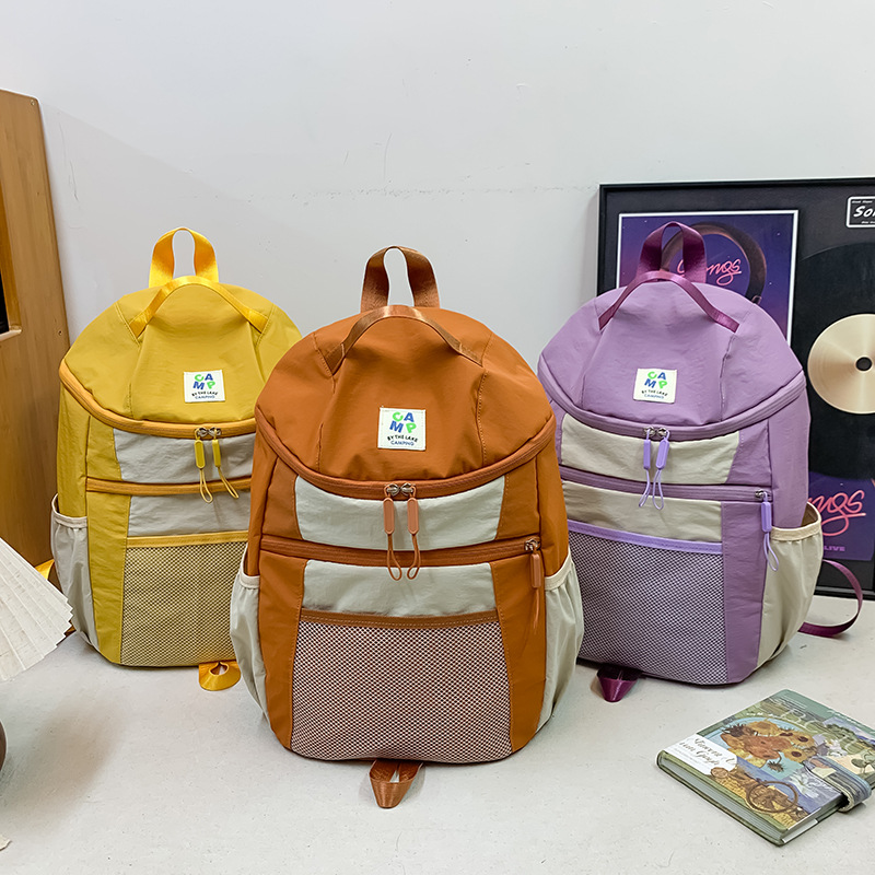 Mochila coreana de gran capacidad para niños y niñas, mochila de ocio, mochila de montaña al aire libre, moda, mochila de color para niños.