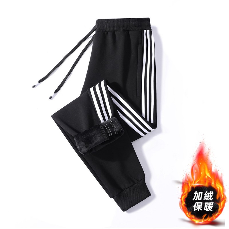 Algodón puro de cuatro colores L - 8XL grasa 95 algodón 2023 nuevo otoño y invierno para hombres tres barras sueltas y veludo