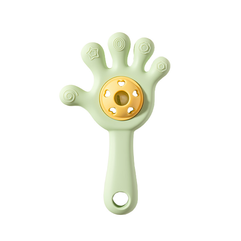 Diente para bebés, palillos de dientes para bebés, juguetes de campana de palma, juguetes de mordida de agua hervida, juguetes de pacificación de manos para evitar comer