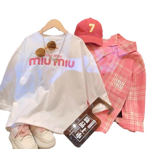 Girls 'coat, new spring clothes, children's online celebrity, fashionable long shirt, spring girls' online celebrity clothes