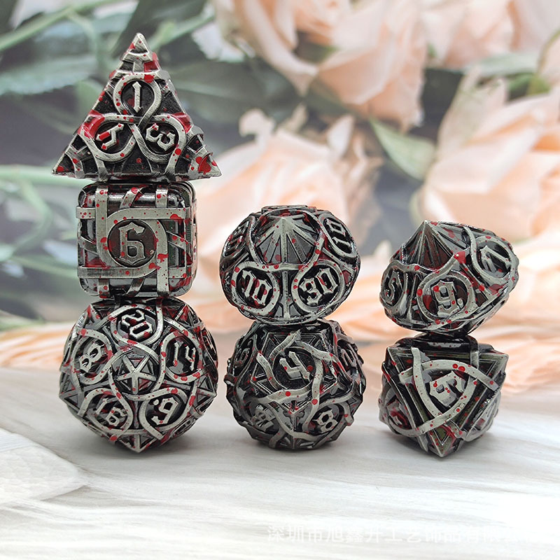 Nuevo metal sólido dados cthulu corriendo grupo COC dragón y mazmorras DND poliedro digital dados trpg