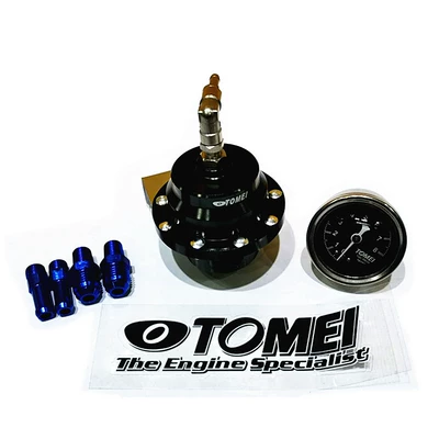 Tomei Modified Fuel Booster Valve Fuel Pressure Regulator Fuel Pressure Regulating Valve Pressure Booster with Gauge (Cab and accessories) - small-black