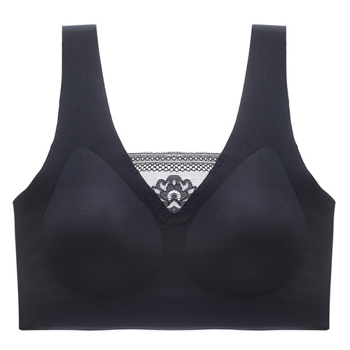 Seamless all-in-one ice silk beautiful back wrap breast nude latex breast pad underwear for women sexy push-up tube top women's vest