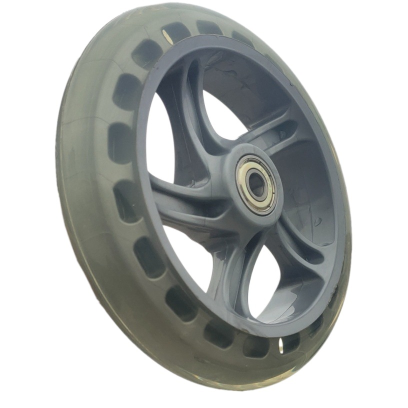 6 pulgadas respetuoso del medio ambiente resistente al desgaste mudo rueda de poliuretano sólido scooter accesorios carro equipaje Rueda de la caja de herramientas PU