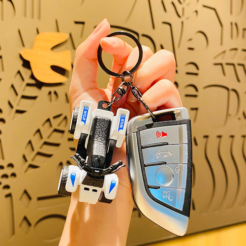 Creative cartoon sand motorcycle toy personalized keychain student backpack accessory couple small gift wholesale