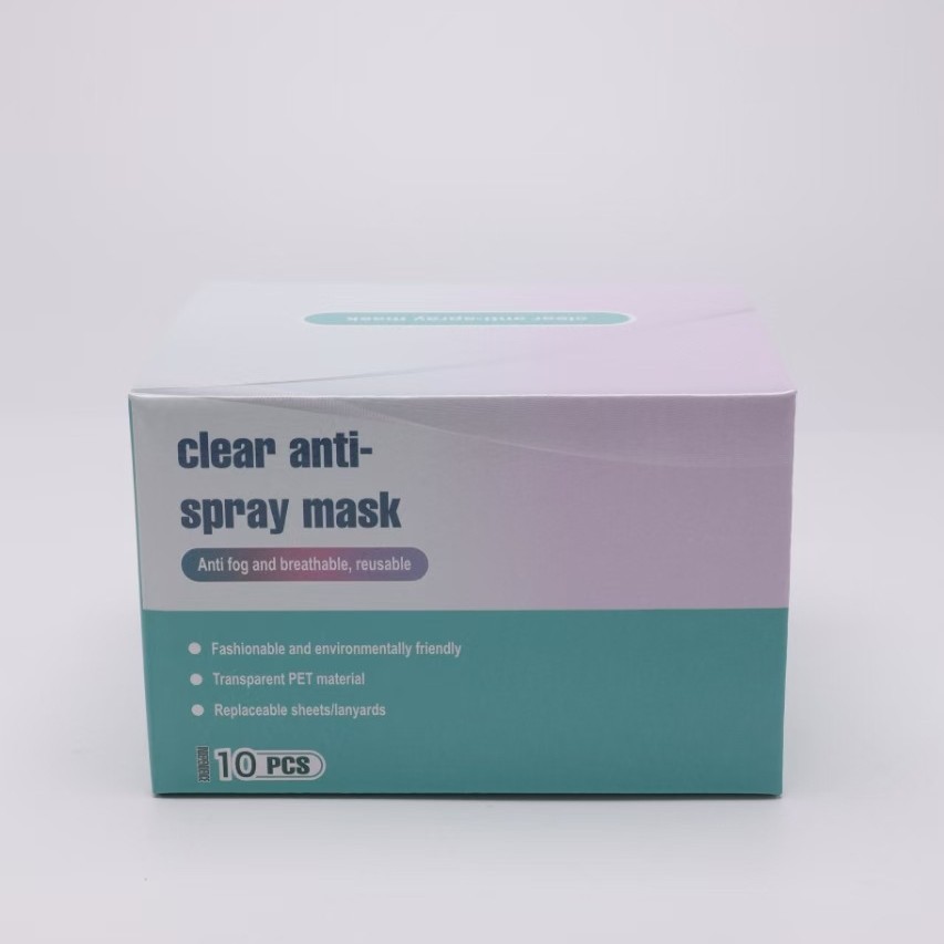Fábrica en stock máscara transparente hotel belleza chef catering máscara anti-niebla sonrisa visual anti-saliva máscara