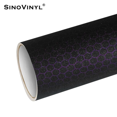 Automotive Film, car film glossy chameleon body - 15218-m-honeycomb-flash-point-black-purple