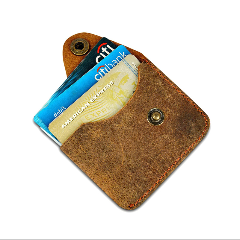 Men's retro leather card holder