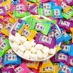 富田恬該酸糖懷舊小零食童年水果味散裝糖果軟糖白桃味牛奶糖批發
