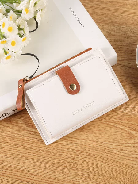 New Women's Wallet Short Card Holder Cute Small Bag Simple Women's Coin Purse Niche Storage Ins Short Wallet