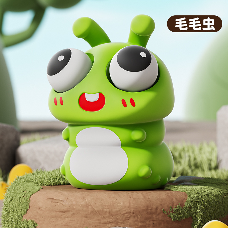 Dos cuchillos de insectos de ojo explosivo pellizco de ojo de abeja muñeca extrusión extraña descarga de compresión juguetes creativos