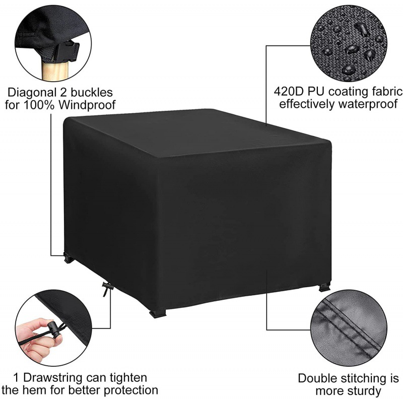 火炉罩  火坑罩 户外火炉罩 防水防雨防尘420D火炉罩  方形火炉罩