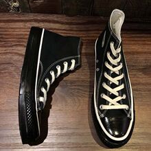 2023冬季加绒男鞋百搭潮流高帮硫化鞋日本冈山帆布鞋男女情侣鞋