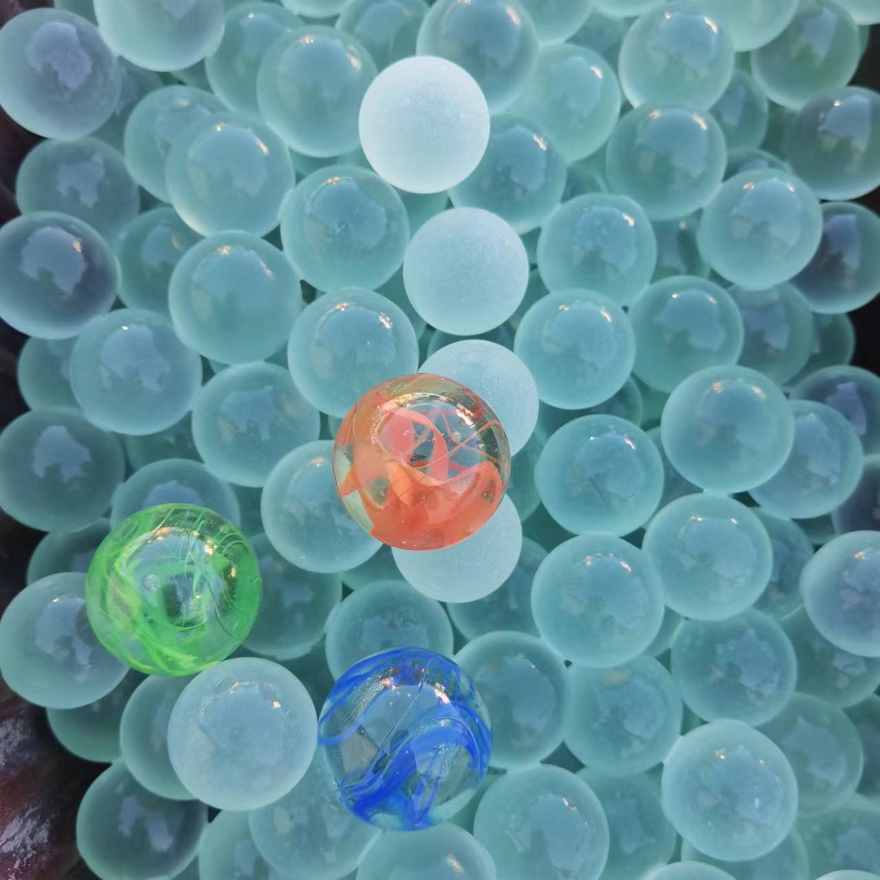 供1-2mm透明玻璃珠 硅砂铸造砂猫砂 水晶硅 磨砂玻璃珠石英水晶砂