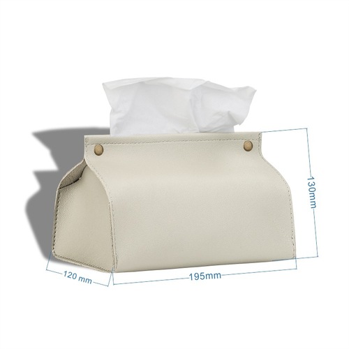 Car tissue box European style leather PU tissue bag home dustproof tissue cover can be printed with logo