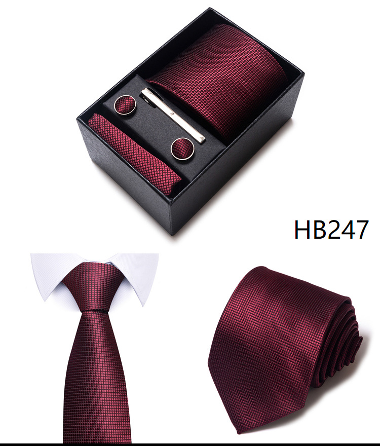 Simple Style Geometric Solid Color Polyester Yarn Men's Cufflinks Lavalier Tie display picture 46