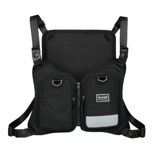Cross-Border Tactical Bag Vest Vest Bag Outdoor Multi-Functional Reflective Cycling Bag Camouflage Training Backpack Sports Chest Bag