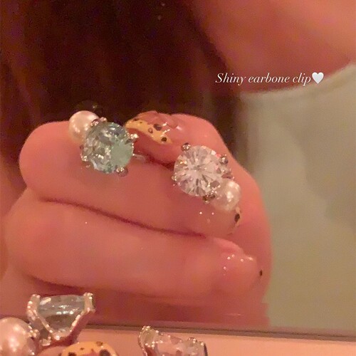 Korean new style exquisite super flash zircon earrings for women without pierced ears bone clip earrings versatile temperament ear jewelry wholesale