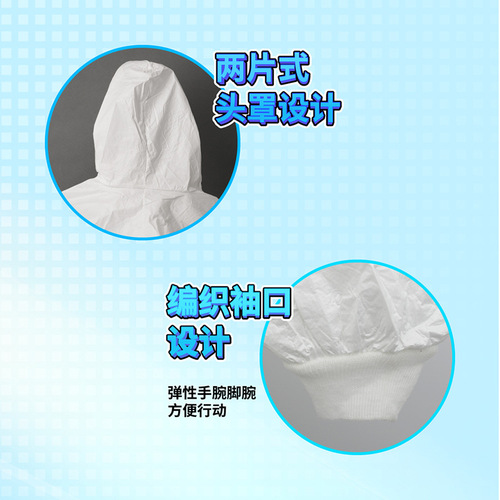 3M 4515 white one-piece hooded breathable protective clothing for spray painting, chemical industry, pesticides, labor protection and dustproof clothing