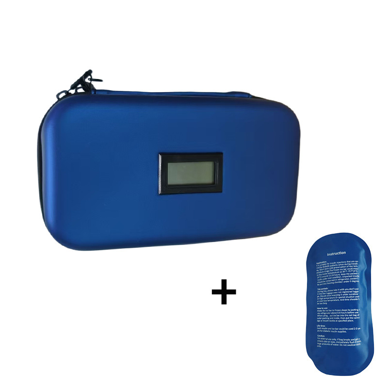 Estuche Térmico para Insulina de EVA y Papel de Aluminio con Pantalla de Temperatura, para Medicamentos y Exteriores