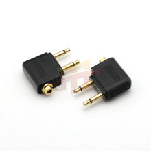 台产3.5mm一分二公转母转接头耳机音箱1拖2飞机插头情侣转换头