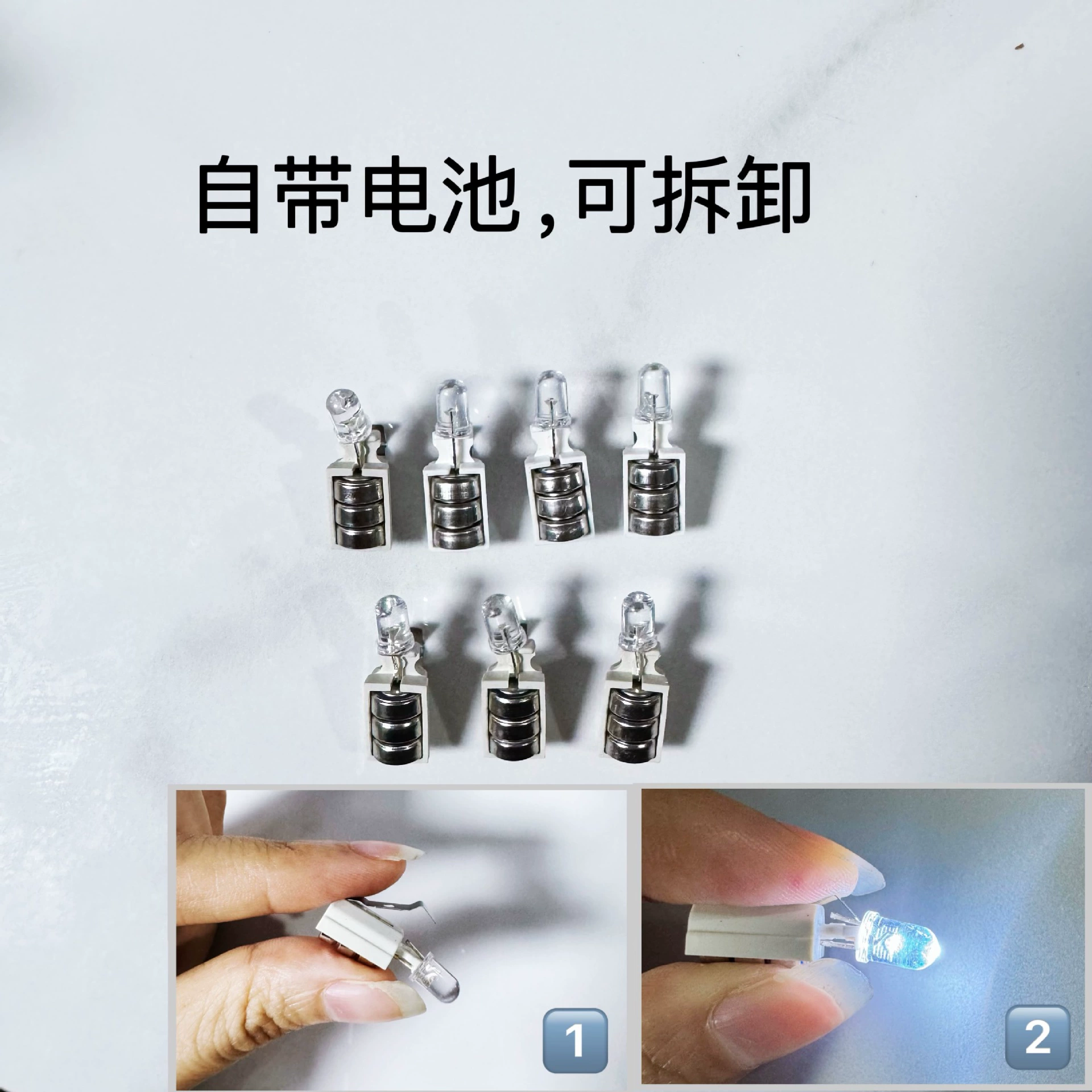 Фонарь фитиль мини-светодиодный электронный декоративный ручной работы светящиеся пуговицы батарейки лампы шарики маленькие лампочки