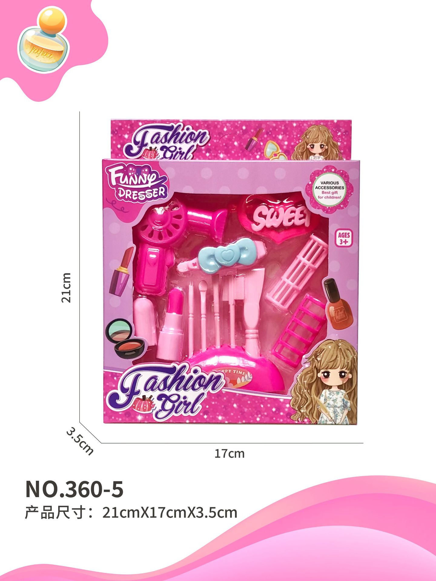 Simulación de juegos de juguetes y accesorios para el hogar, secador de pelo, peluquería, maquillaje, permanente, tocador, juego de juguetes, regalo image 55
