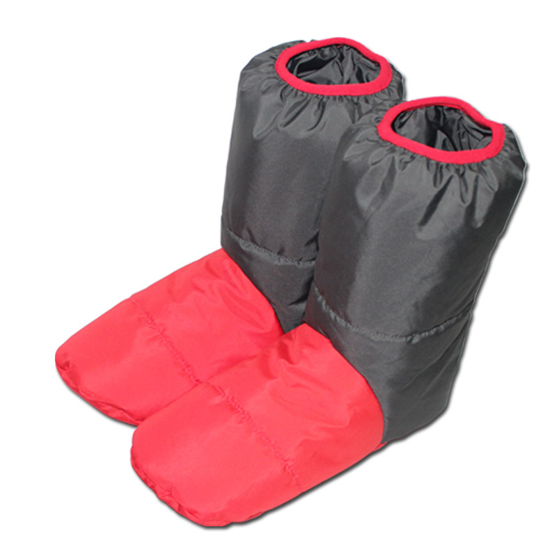 Acampar cubierta de pie caliente campamento calcetines de pie caliente acampar al aire libre para dormir cubierta de pie anticongelante zapatos de piso de media pantorrilla para hombres y mujeres