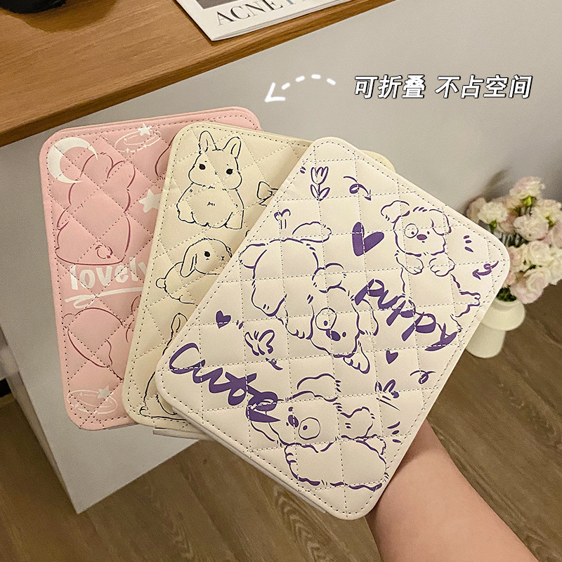 접이식 거울 여성용 화장대 화장 거울 탁상용 사무실 책상용 휴대용 도파민 테마