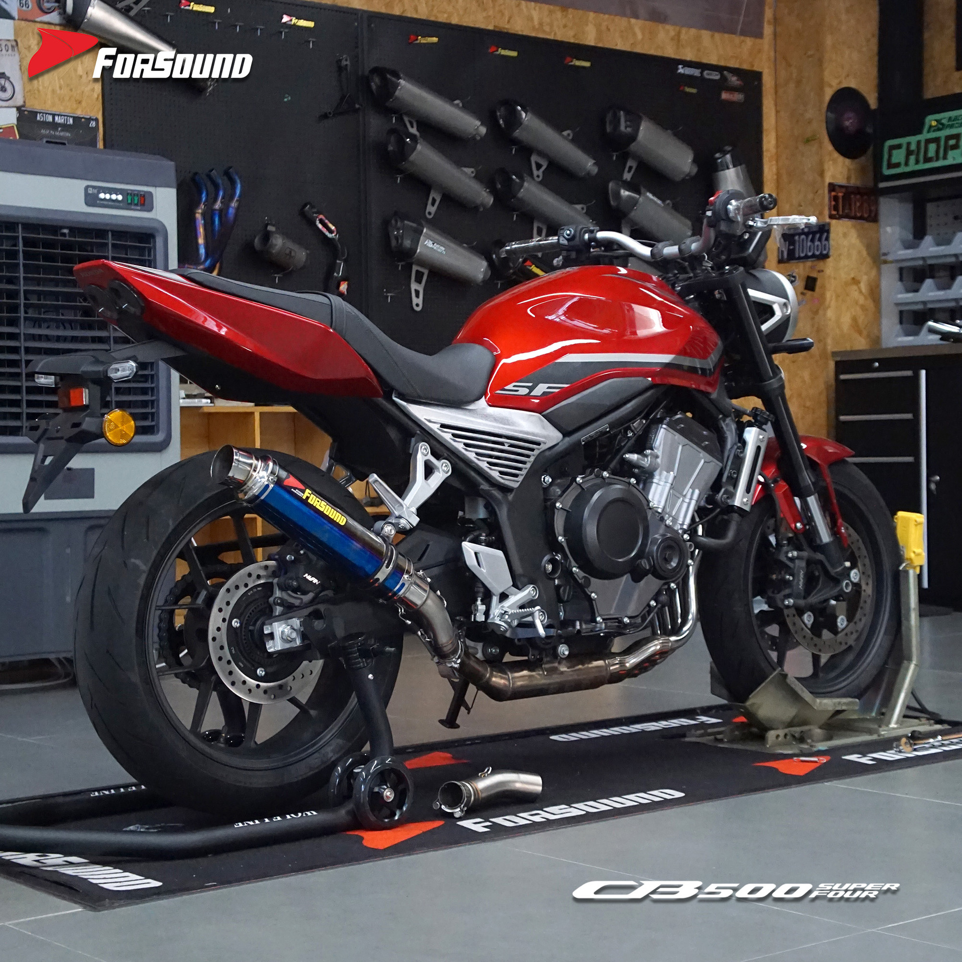 Suitable for HONDA CB500SF modified mid-tail section stainless steel motorcycle exhaust pipe