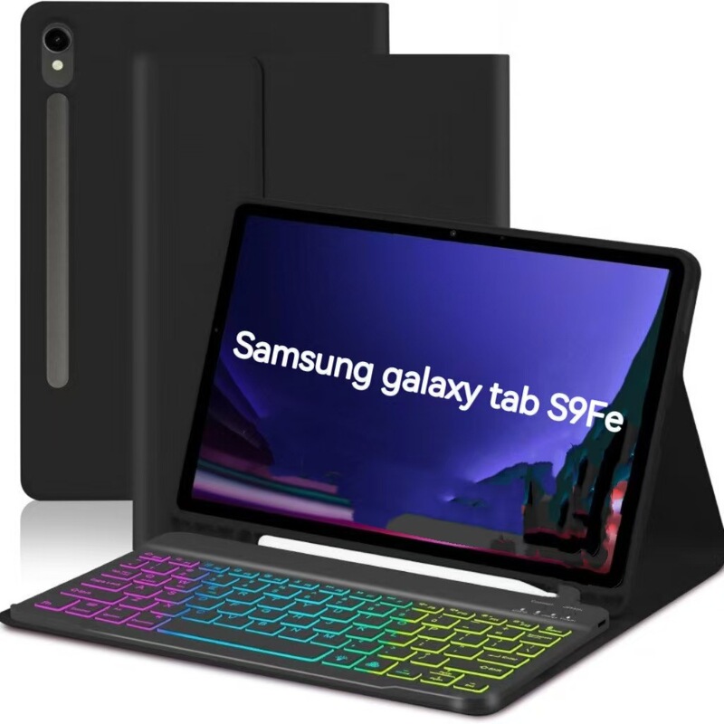 Suitable for Samsung Tab S10Fe/S78S9Fe 11inch Colorful Backlit Keyboard and Mouse S10Lite Protective Case