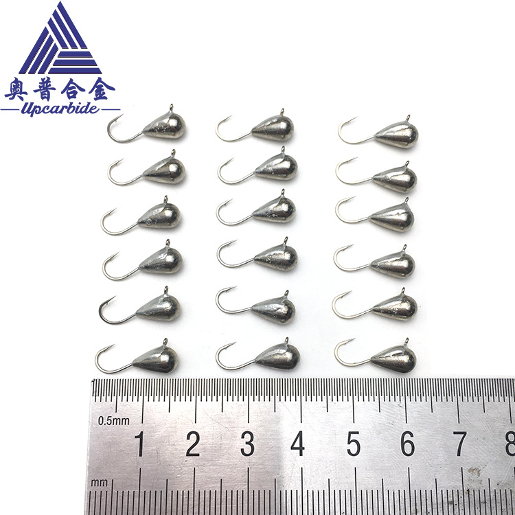 冰钓渔坠子重合金钨坠本色焊接带钩钨冰钩0.25-4.4g钨钢冰钓坠子