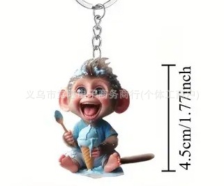 Acrílico plano lindo pendiente colgante niña animal joyería regalo encanto accesorios