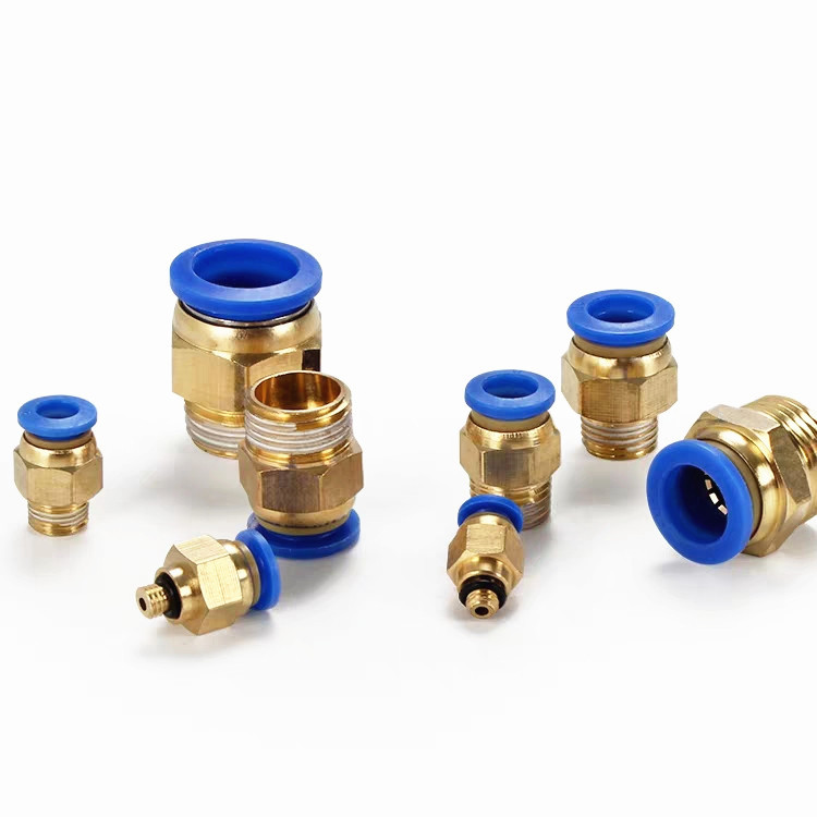 气动气管快速接头 1分-4分 外牙快插 螺纹直通