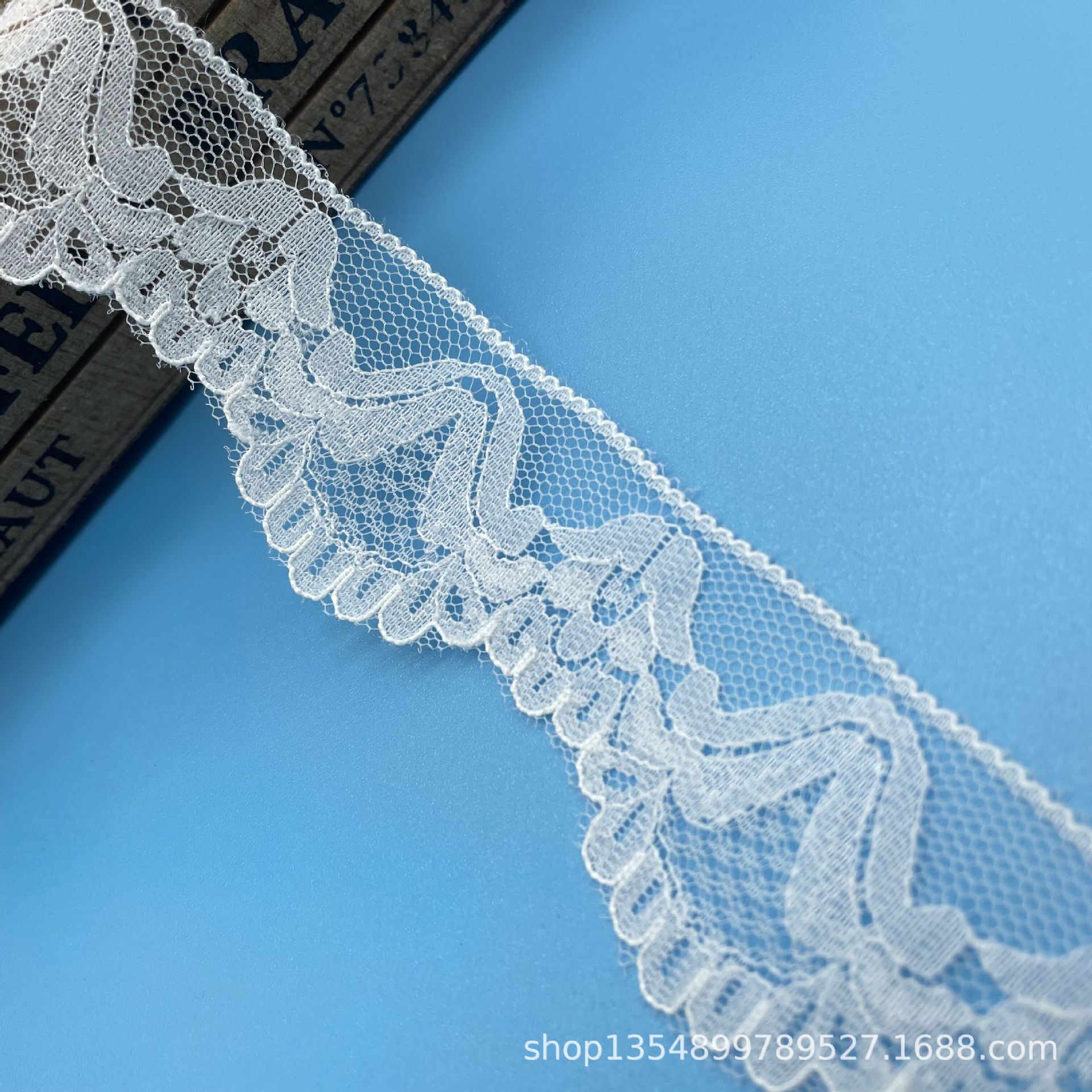 现货3.5cm直边喇叭花无弹力蕾丝花边 家居软饰 服装雨伞搭配辅料