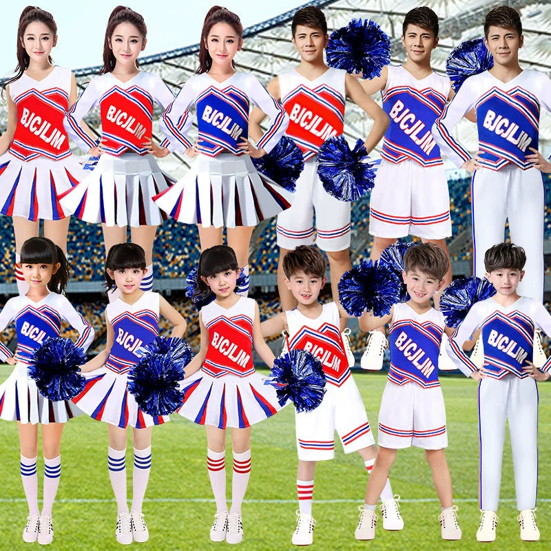 Одежда для Черлидинга, одежда для Черлидинга, Футбольная детская одежда для выступлений, детская одежда для церемонии открытия игр начальной и средней школы