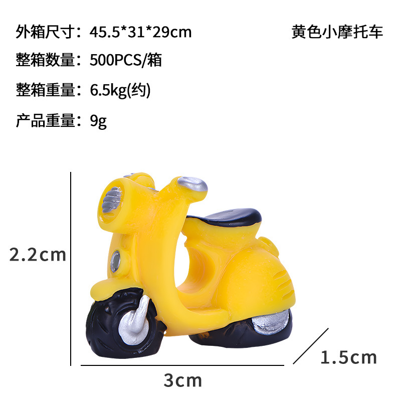 Micro DIY paisaje decoración vehículo serie paisaje resina motocicleta antigua motocicleta Decoración